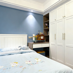 Muebles de Dormitorio HNSJ OEM, Armario, Escritorio Integrado, Estación de Trabajo, Diseño de Almacenamiento Personalizado, Producción en Fábrica - Product Image 1