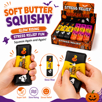 Jouets Squishy Personnalisés en Forme de Bâtonnets de Beurre Mini Halloween, Jouets Sensoriels Anti-Stress à Remontée Lente, Vente en Gros pour Enfants