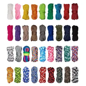 Stok tersedia untuk dikirim Paracord 550 multiwarna Paracord nilon 7 helai untuk Gelang DIY kerah anjing