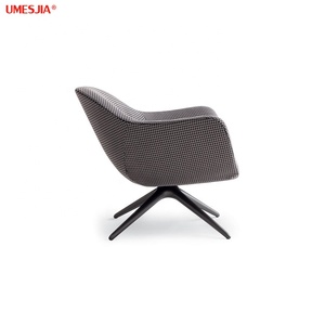 Moderno diseñador Italia sillón loco Silla de salón muebles de sala de aleación de aluminio de pies puede rotar Silla de ocio - Product Image 3