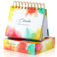 Vente en gros de calendriers personnalisés avec impression 2026 calendrier 365 jours calendriers de table de bureau à rabat en spirale personnalisés pour photos