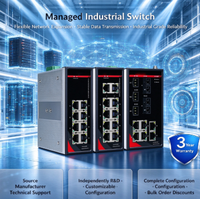 Switch Ethernet Gigabit industriel monté sur rail DIN 5/8 ports (RJ45/Fibre Optique) avec prise en charge VLAN 1000m et gestion optionnelle SNMP/CLI