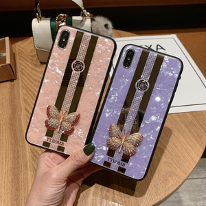 Custodia per telefono con diamanti di lusso a farfalla per <span class=keywords><strong>iPhone</strong></span> 11 12 13 14 15 Pro X XS Max <span class=keywords><strong>XR</strong></span> 7 8 6S Plus <span class=keywords><strong>Cover</strong></span> posteriore - Product Image 4
