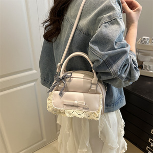 Solid Color Creative Oil Leather Bag Minimalist Stylish Shoulder Crossbody Bag Niche Design Versatile Commute <b>Handbag</b> for Women - Product Image 4