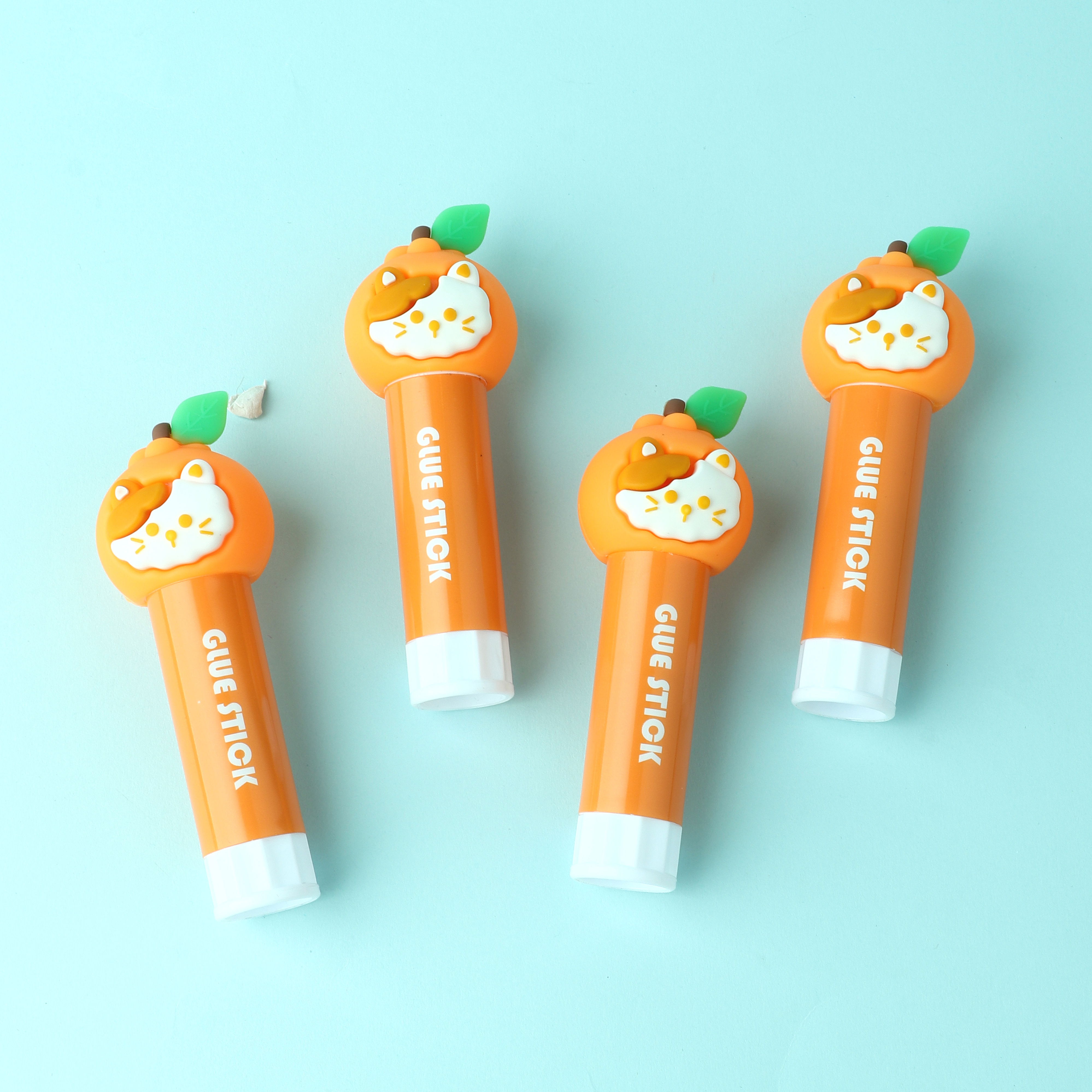 Милые фрукты, оранжевая кошка, твердый клей, прочный клей-карандаш, офисные принадлежности и школьные принадлежности для детей, подарок