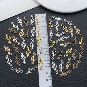 Dijes de notas musicales de aleación de zinc con diseño hueco para accesorios de joyería DIY, dijes colgantes de moda unisex - Product Image 5
