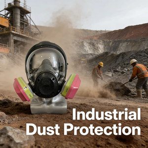 Masque respiratoire intégral certifié CE pour usage industriel, protection contre les gaz, peinture en aérosol et produits chimiques, léger et durable - Product Image 6