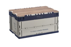 55l बहु-कार्यात्मक टिकाऊ भंडारण कैबिनेट पोर्टेबल फोल्डेबल एल्यूमीनियम आयताकार pp प्लास्टिक कंटेनर स्टेकयोग्य प्लास्टिक - Product Image 2