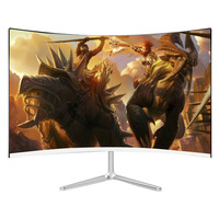 24 Zoll Curved Screen LED-Monitor 23,8 Zoll FHD IPS-Bildschirm Gebogenes Display Computer-Gaming-Monitor mit HD-MI DisplayPort Lautsprecher