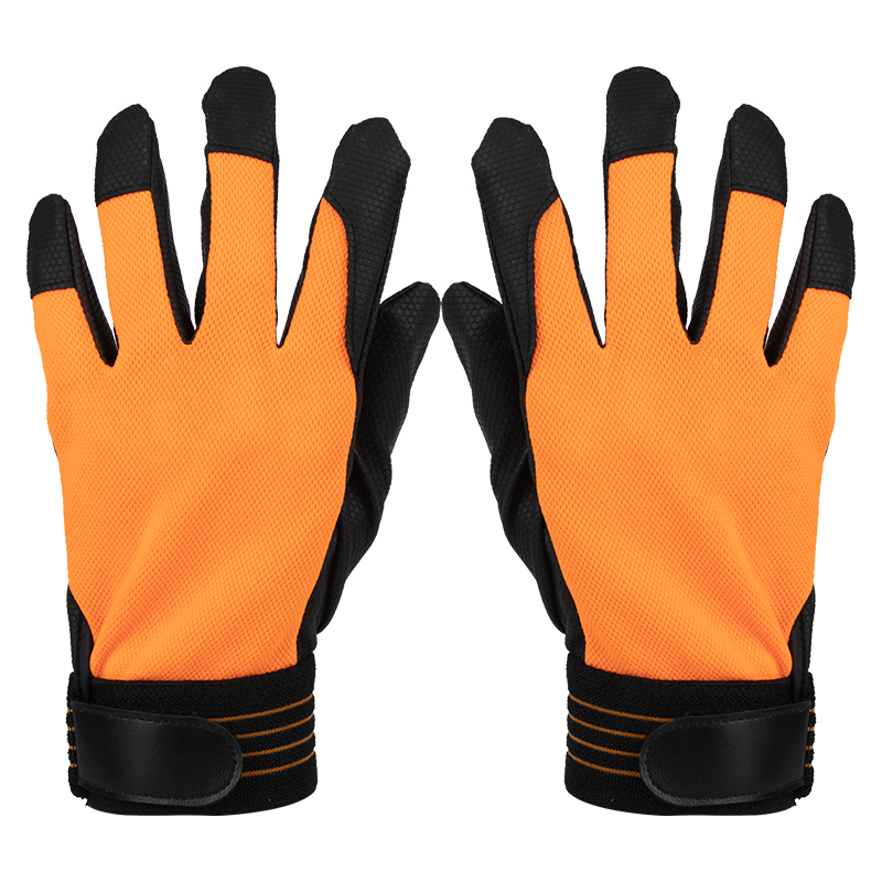 Промышленные защитные перчатки для мужчин и женщин, рабочие перчатки из полиэстера и искусственной кожи, рабочие перчатки для механика