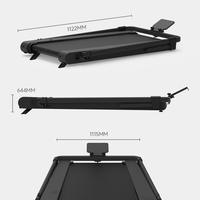 Tapis de marche électrique pliable et portable pour usage domestique, silencieux, avec plaque vibrante et écran LED