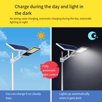 Lampadaire Solaire LED d'Extérieur Haute Puissance 1600W, Télécommande, IP65, Applique Murale avec Détection Humaine, CRI95, 6000K Lumière du Jour, pour Jardin et Route