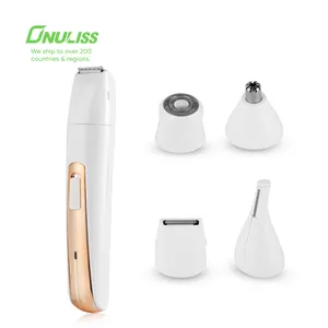 Women Electric Epilator Rechargeable 4 in 1 Lady Shaver Machine Painless Eyebrow Trimmer Face Body Hair Removal