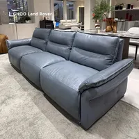 Snow Mountain Realm Down Sofá Estilo chino Sala de estar Pequeño apartamento Sofá eléctrico de cuero genuino importado