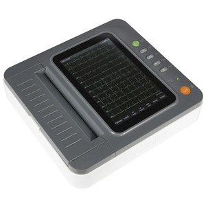 OEM Portable 10.1" Touch Screen ECG Device Model JZ-KEC12M 18-Lead Sync <b>Capture</b> 24Bit Long Battery WiFi Neonate - Product Image 2