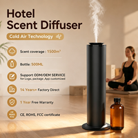 Diffuseur d'arômes électrique sans eau pour la maison, type tour, à air froid central, 500 ml, élégant, pour huiles essentielles, vente en gros directe usine