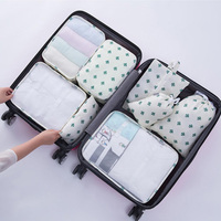 Vente en gros d'usine de luxe Ensemble de 8 sacs organisateurs de valises en polyester Cubes d'emballage personnalisés pour le stockage de voyage à la mode