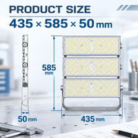 Projecteur LED modulaire haute puissance 600W pour extérieur, stade, terrain de sport, éclairage de terrain de football, 160lm/w, étanche IP67