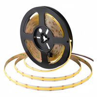 Bande LED COB CCT réglable 10 mm, 576 puces/m, 24 V, 2700 K-6000 K, dimmable, découpable à 25 mm, pour plafond, certifiée UL