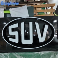 Enseigne rétroéclairée LED en acier inoxydable 3D personnalisée Grandview |   Support mural publicitaire AC 110V pour magasins et bâtiments - Utilisation intérieure/extérieure