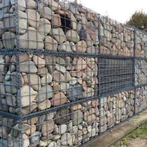 Approvisionnement d'usine 2m x 1m x 1m Clôtures de gabion soudées galvanisées à chaud