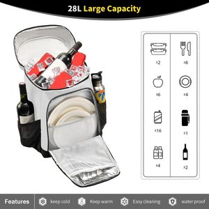 High End Luxury Custom Design Outdoor 12oz Light Brown Canvas Cooler Thermal Office Box Insulated <b>Lunch</b> <b>Bag</b> <b>Backpack</b> for Picnic - Product Image 5