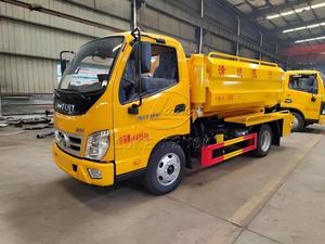 รถดูดสิ่งปฏิกูลและดูดฝุ่น Foton 5CBM, รถบรรทุกสำหรับทำความสะอาดถังบำบัดน้ำเสีย ถังตะกอน และดูดและขนส่งน้ำเสีย - Product Image 3