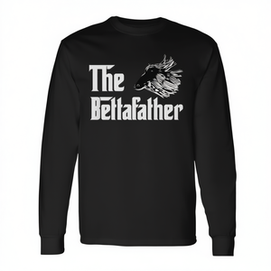 T-shirt a maniche lunghe The Bettafather con design Betta Fish Dad - Product Image 2