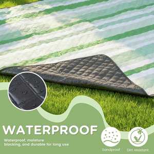 Custom Logo Size Large Foldable Oxford Cloth Waterproof Summer Grass Park Hiking Camping <b>Mat</b> Outdoor Beach <b>Picnic</b> Blanket - Product Image 4