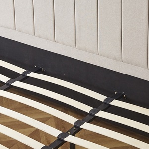 Chất Lượng Tốt Nhất Tufted Vải Nền Tảng Khung Giường Đôi Đầy Đủ Đôi Giường Lưu Trữ Bọc Gỗ Mềm Mại Phong Cách Giường - Product Image 6