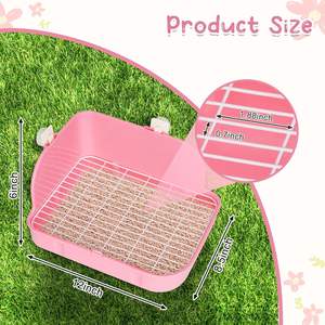 Anti sprey İdrar saptırma ile küçük hayvanlar tavşan çöp Pan kafes köşe atık tepsisi - Product Image 3