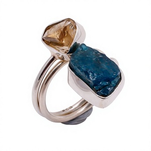 925 Sterling Silver Gemstone <b>Ring</b> Bezel <b>Set</b> Silver Band <b>for</b> <b>Women</b> <b>Wedding</b> -Party Jewelry - Product Image 2