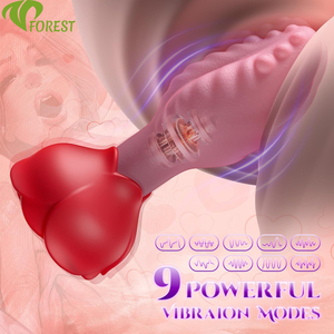 TTFOREST 실리콘 진동 항문 플러그 9단 진동 회전 360도 원격 제어 로즈 베이스 방수 성인용 - Product Image 1