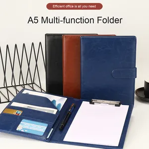 Cartella aziendale in pelle A5 con Logo in rilievo per ufficio contratto e informazioni Booklet Storage Manager per la firma del <span class=keywords><strong>documento</strong></span> - Product Image 2