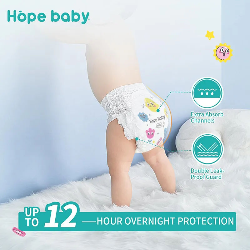 Toptan OEM tek kullanımlık hipoalerjenik bebek Preemie bebek Pull-Up bebek bezi