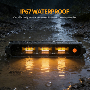 Projecteur LED compact bicolore 12V 24V Multivolt IP67 216mm pour tout-terrain 4x4, camping-cars et caravanes - Product Image 1