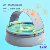 Vente en gros d'usine Piscine gonflable ronde géante d'été pour enfants bébés adultes avec pare-soleil