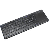 Clavier à pieds ciseaux sans fil 2.4GHz pour PC Google Smart TV avec souris à pavé tactile intégrée de grande taille et touches multimédia