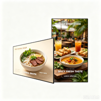 Pantalla LCD Publicitaria Ultrafina de Alto Brillo de 32 Pulgadas para Montaje en Pared, Ideal para Hoteles y Restaurantes