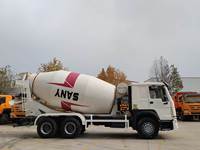 Camion de base SINOTRUK HOWO équipé d'un tambour mélangeur SANY, camion malaxeur à béton d'occasion pour la construction