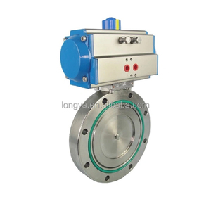 DN10-300 пищевая санитарная нержавеющая сталь 304 316; Резьбовой пневматический вакуумный клапан-бабочка KF - Product Image 4