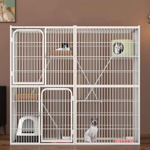 Jaula elegante para gatos de interior grande de alta calidad con enrejado y puertas de esgrima de alto género - Product Image 3