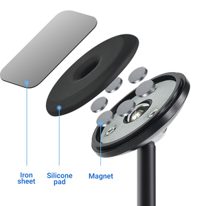 ที่วางโทรศัพท์แม่เหล็กนำทางคอนโซลกลางรถทำจากอัลลอยหมุนได้360องศาใช้งานได้อเนกประสงค์กันลื่นแบบพกพา - Product Image 1
