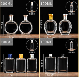 <strong>Custom</strong> <strong>Mini</strong> Glass <strong>Bottle</strong> With Lid 20 30 70 100 50 ml Refillable Small Size for Beverage for Olive Sauce Liquor Sample - Product Image 5
