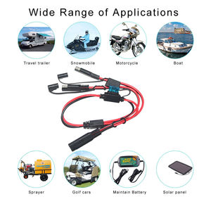 สายรัด SAE ที่ชาร์จแบตเตอรี่ SAE 2Pin bullet เชื่อมต่อเร็ว16AWG หนักพร้อมหมวกกันน้ำ - Product Image 4