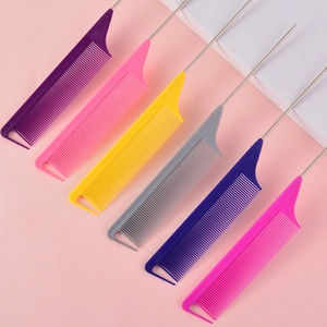 Bán buôn Pin đuôi chuột đuôi Lược chia tay Bàn chải tóc kim loại đuôi foiling Lược - Product Image 2