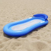 Lit flottant de plage de hamac d'eau gonflable de piscine de PVC de lit d'eau de piscine