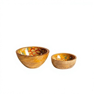 Tazón de Madera Clásico Hecho a Mano, Ecológico, Apto para Lavavajillas, para Servir Alimentos en el Hogar, Madera sin Recubrimiento, Artesanía - Product Image 6