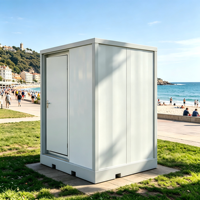 Baño Móvil Portátil Moderno y Transpirable con Panel Sándwich, Duradero para Campamentos al Aire Libre, Hospitales, Centros Comerciales y Áreas Públicas
