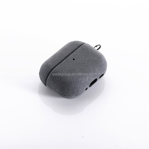Logo personnalisé Alcantara étui de protection avec lanière pour AirPods 1/2/3/4 écouteur accessoire <span class=keywords><strong>AirPodsPro</strong></span>/2nd - Product Image 3